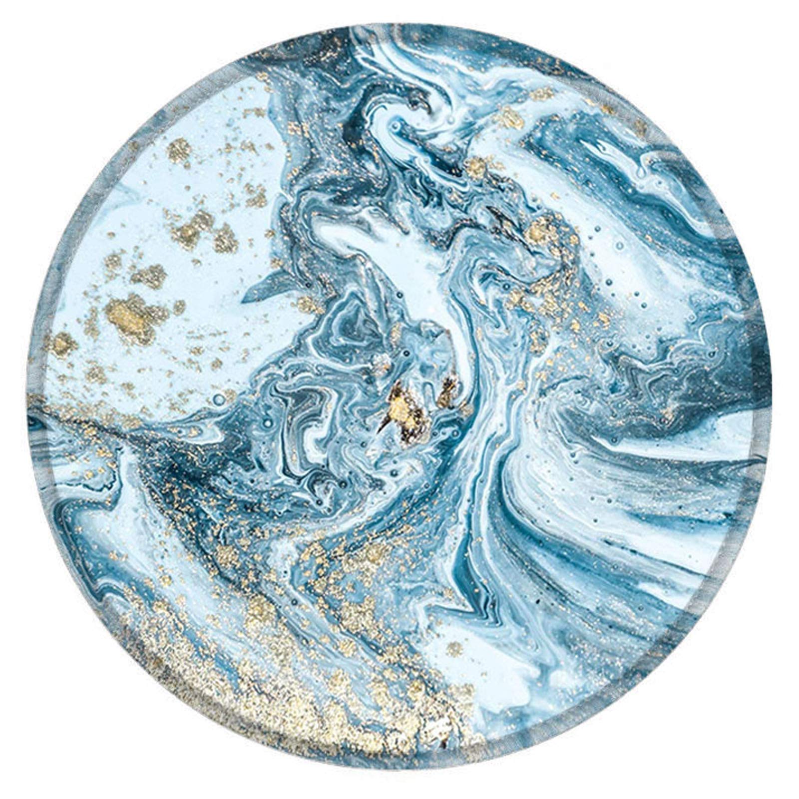 Nakapa Round Mouse Pad,Non-Slip Rubber Base Mousepad 7.9x7.9 inches Mouse Mat for Working Gaming Laptop and Computer (Marble Ocean)