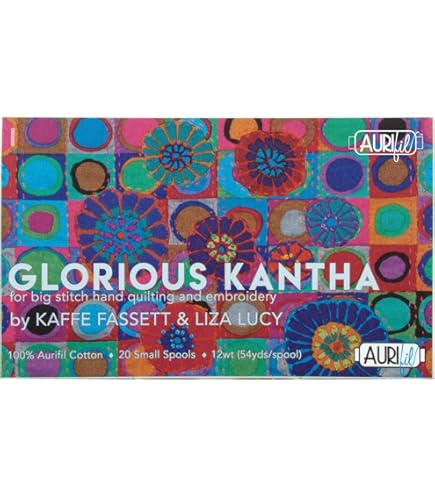 Aurifil Garn-Set „Subtle Sampler“ Von Karen L. Miller – 12 Große Spulen, 100% Baumwolle – In Verschiedenen Stärken (12–50 Wt) & Farben