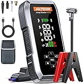 Car Battery Jump Starter with Air Compressor, 4500A Powerful Battery Jumper Starter Portable with 150PSI Auto-Pause Pump, 12V Jump Box for Car Battery with 10-Safety Protection(9L Gas/8L Diesel)