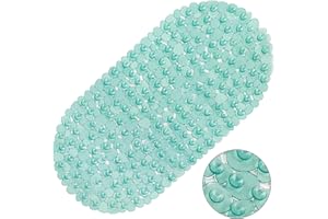VANNOKOR Bath Mats for Bathroom Tub 27x14 Inch,Bath Mat for Tub Feels Great on Tired Feet, Friendly Machine Washable Shower Tub Mats with 167 Big Suction Cups,Shower Mat,Bath Tub Mat,Green