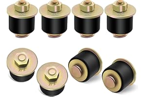 Siptenk 1" Freeze Rubber Expansion Plug 8 pcs, Automotive Rubber Expandable Freeze Plugs for Engine