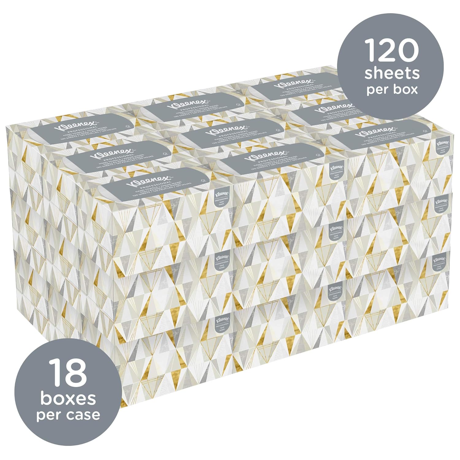 Kleenex Hand Towels with Premium Absorbency Pockets (01701), Hygienic Countertop Pop-Up Box, White, 120 Sheets / Carton, 18 Cartons / Case: Paper Towels: Industrial & Scientific