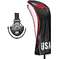 Golf Club Head Covers,4pcs or 1pc USA Golf Head Covers for Woods and Driver Fairway Hybrid - PU Leather Mallet Blade Putter for Men Women Golf Enthusiast