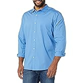 Amazon Essentials Men's Long-Sleeve Regular-fit Stretch Poplin Shirt