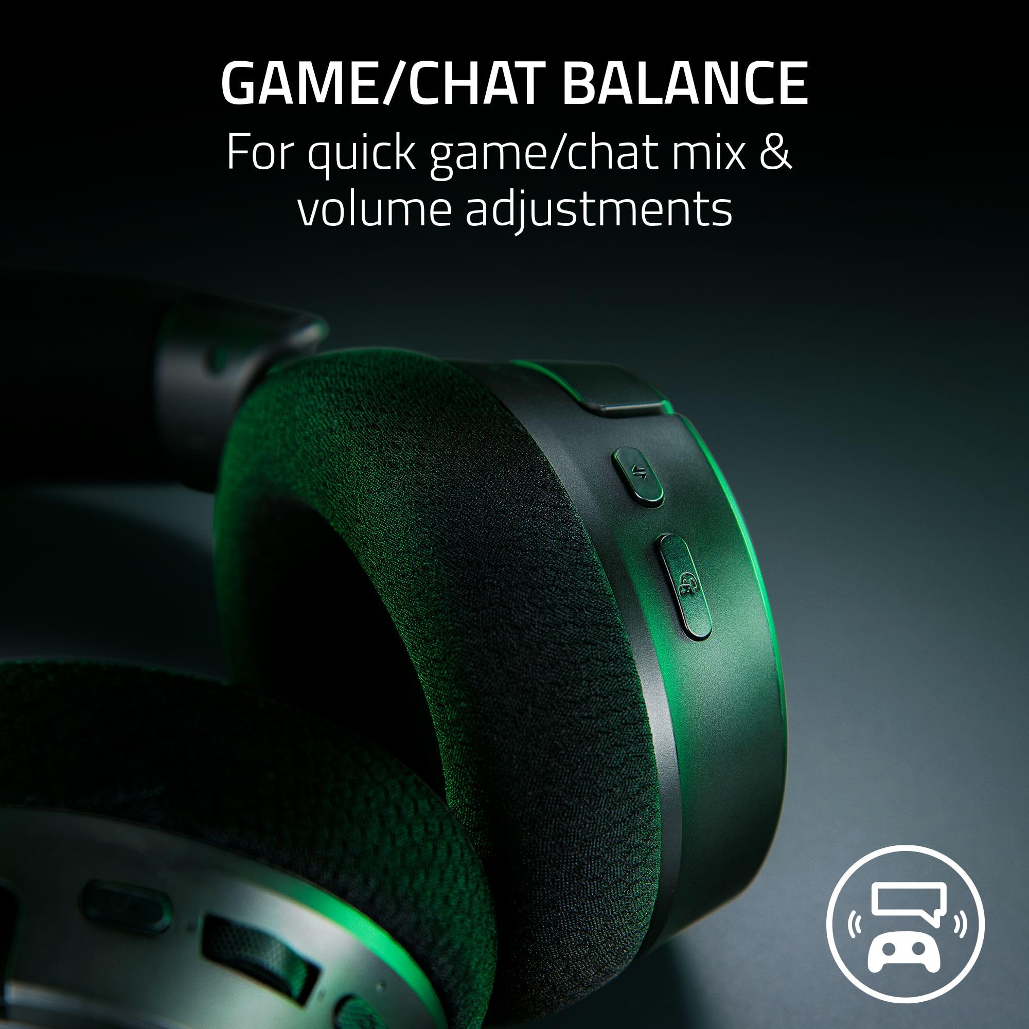 Razer Kraken V4 Wireless Gaming Headset: 2.4GHz, Bluetooth, USB - Super Wideband Mic - 40 mm Drivers - 9 Zone RGB Lighting - for PC, Mac, PS5, Nintendo Switch 2, Steam Deck, Smartphone - Black