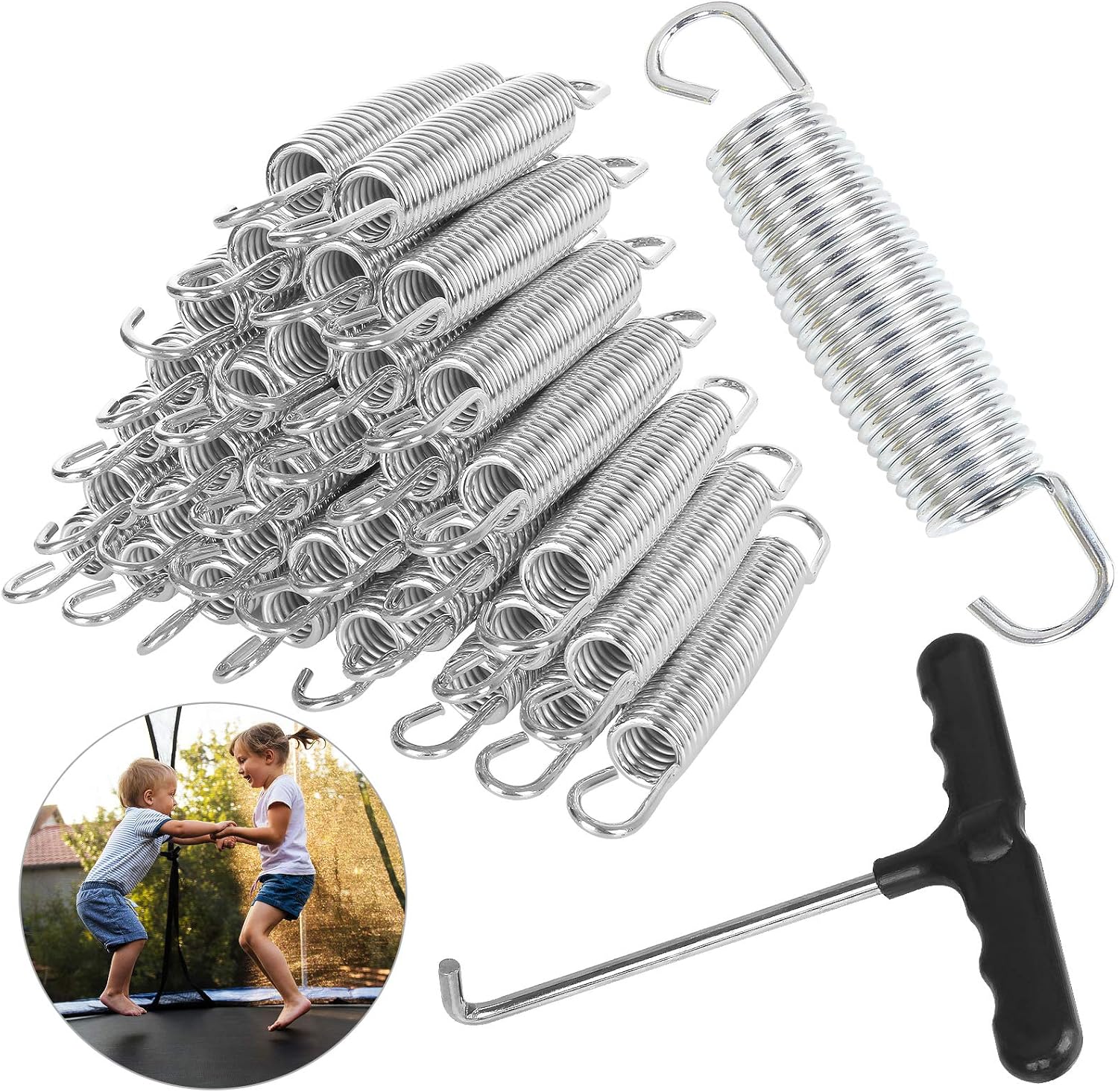 40Pcs 51/2” Trampoline Spring Replacement, Stainless
