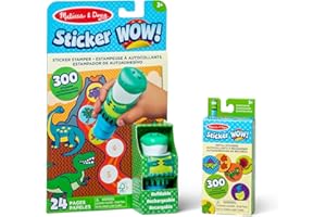 Melissa & Doug Sticker Wow!™ Dinosaur Bundle: Sticker Stamper, 24-Page Activity Pad, 600 Total Stickers, Arts and Crafts Fidg