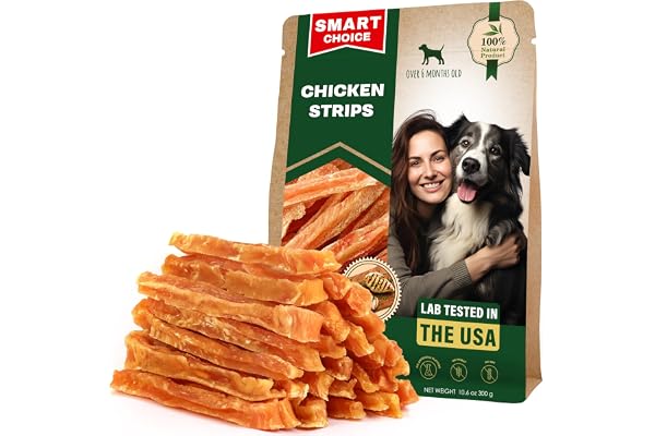 Dog Treats Chicken Jerky Strips 300g - Human Grade Meat Sticks - Natural Pet Dried Snacks Rawhide - Free - Long Lasting Chews