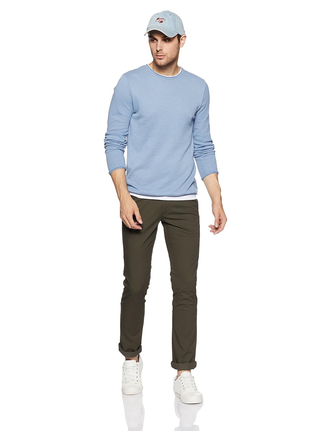 john players men's skinny fit cotton casual trousers