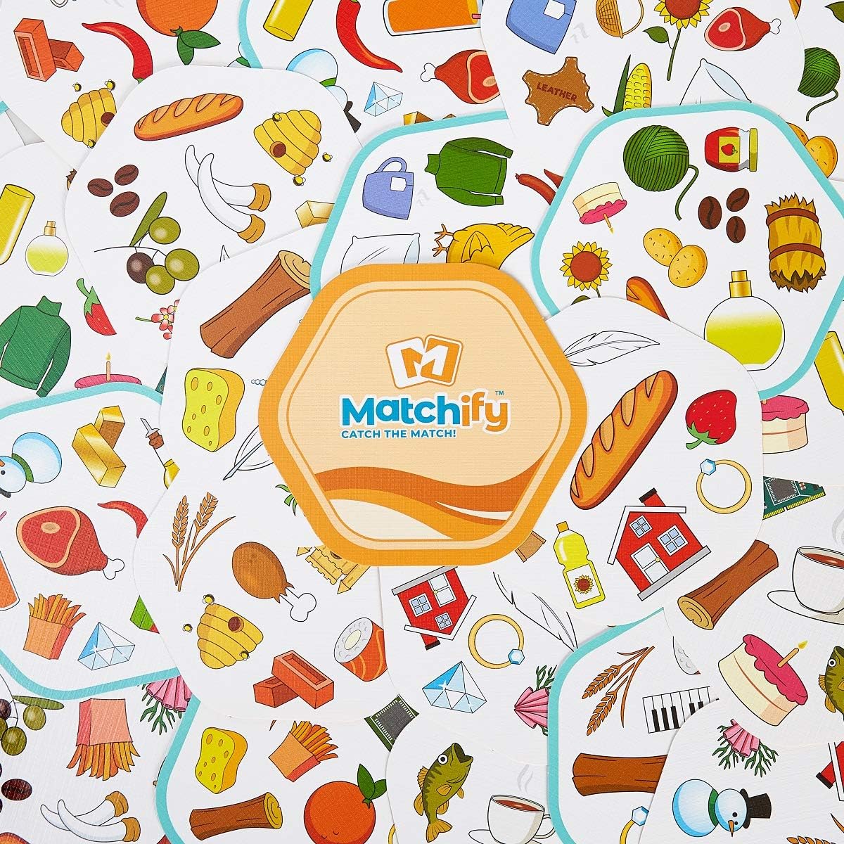 PIKYKWIKY Matchify Card Game: MadeOf, by PMI, Golden - Image 4
