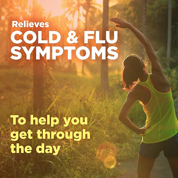 AMAZON BASIC CARE SEVERE DAYTIME COLD & FLU, MAXIMUM STRENGTH LIQUID MEDICINE, RELIEVES ACHES, PAIN, FEVER, COUGH, NASAL & CHEST CONGESTION, SORE THROAT, ORIGINAL FLAVOR, 8 FL OZ (PACK OF 1)