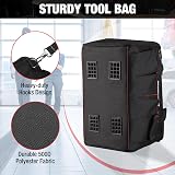 WORKPRO 14-Inch Wide Mouth Tool Bag Storage Organizer Blue Black Polyester view 4