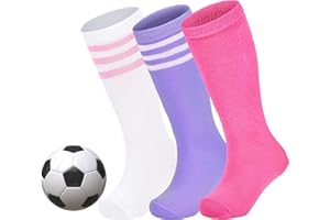 Zando Kids Soccer Socks Youth Baseball Football Softball Cotton Uniform Girls Knee High Socks