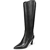 Naturalizer Women's Emily Knee High Boot Black Leather 8.5 W
