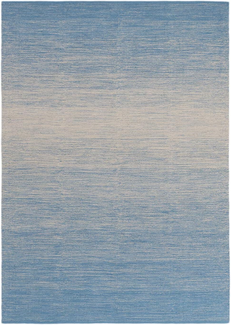 Solo Rugs Ombre Blue Contemporary Flatweave Hand Knotted Area Rug, 8x10