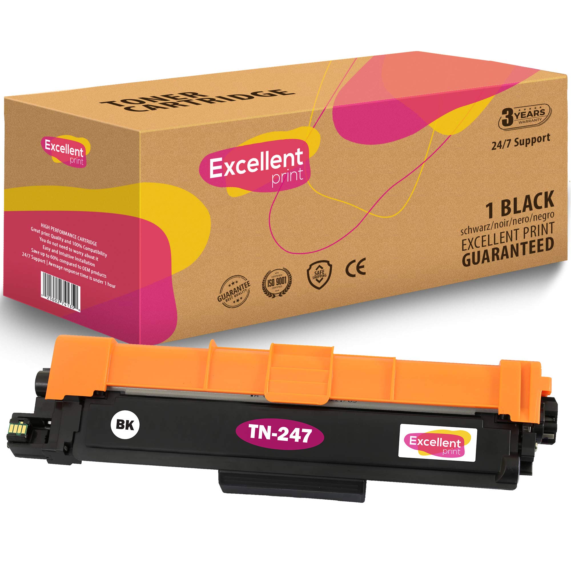 Excellent Print TN-247 Compatible Toner cartridge for Brother HL-L3210CW HL-L3230CDW HL-L3270CDW MFC-L3710CW MFC-L3730CDN MFC-L3750CDW MFC-L3770CDW DCP-L3517CDW