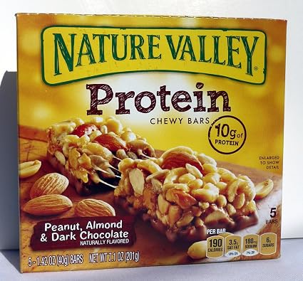 Nature Valley protein Peanut, almond&Dark chocolate chewy bars - 5 ct (016000457249)