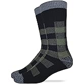 Carolina Ultimate Buffalo Plaid Full Cushion Merino Wool Blend Socks, (L) Shoe Size 9-13, 1 Pair