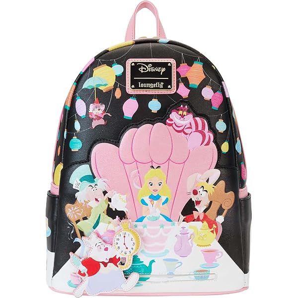 Loungefly Disney Alice In Wonderland Cameo Mini Backpack BLACK NONE, Black, One Size Clothing, Shoes & Accessories