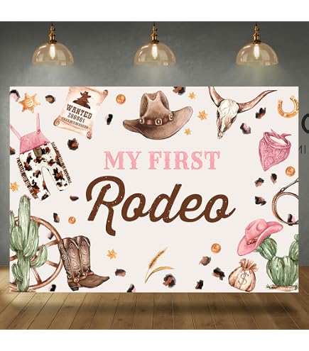 My First Rodeo Hochstuhl-Banner – Pinke Cowboy-Deko Mit Quasten Zum 1. Geburtstag