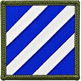 Inspired United States Army 3rd Infantry Division Embroidered Iron-On Patch Costume Accessory for Roleplay and Themed Events Not for Functional Law Enforcement Use