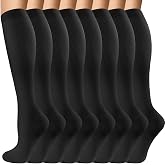 bropite Compression Socks for Women & Men 8 Pairs Circulation-Compression Socks 20-30 mmhg-Best for Running,Nurse,Travel,Yoga