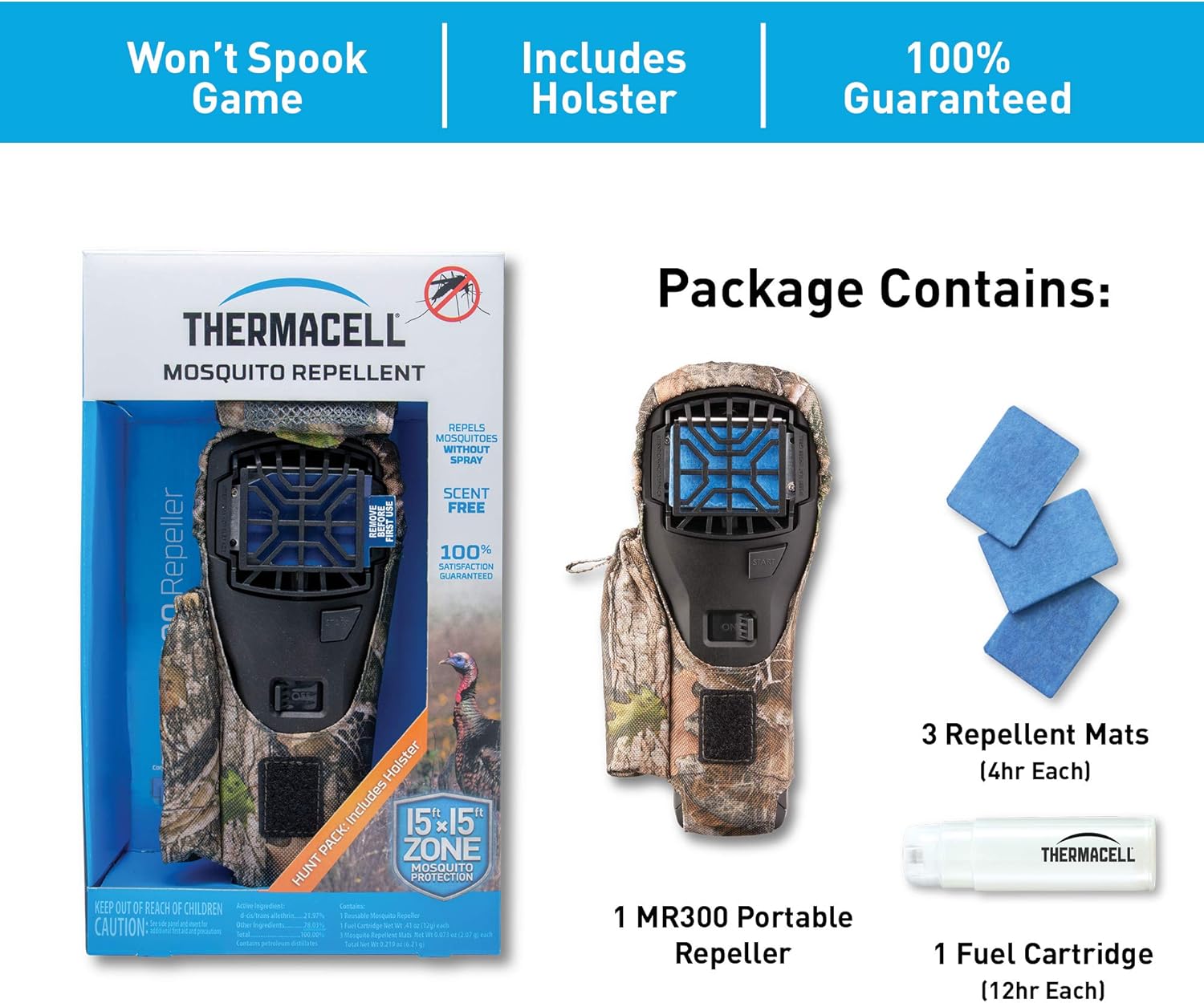 Thermacell Mr3F Portable Mosquito Repellent Device, Camo Holster