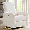 SENYUN Power Recliner Chair, Swivel Rocker Recliner w/USB & Type-C Charging Ports, Chenille Upholstered Swivel Rocker Glider Recliner for Nursery,Living Room, Bedroom, 1PC, Cream