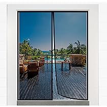 Reversible Left Right Side Opening Fiberglass Magnetic Screen Door, Fit