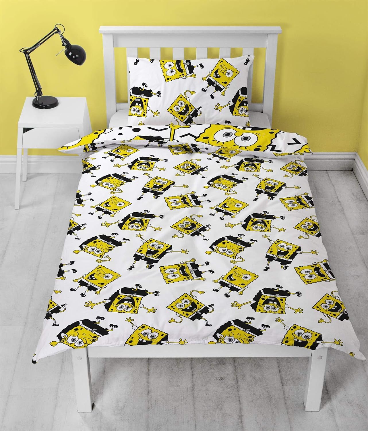 Spongebob Squarepants Single Duvet Cover - Reversible Two Sided Dash Design with Matching Pillowcase, Polyester - Image 4