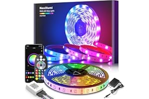 Nexillumi Led Lights for Bedroom 100ft with Color Changing LED Strip Lights with Remote and APP Control RGB Lighting Strip for Indoor Party Home Room Decor and Luces LED para Cuarto