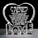 ZHSHWAT Valentines Day Birthday Gift for Girlfriend, to My Girlfriend Crystal Gifts,Christmas Day Anniversary Birthday Gifts for Her from Boyfriend