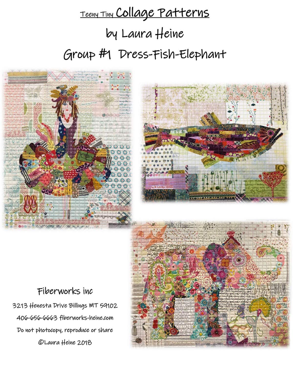Laura Heine Teeny Tiny Quilt Collage Patterns - Group 1 by