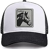 Animal Trucker Hats Leather Pattern Adjustable Snapback Mesh Animal Baseball Cap for Men
