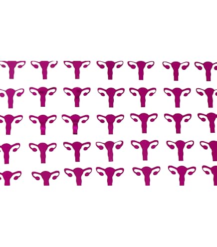 ROFLmart Metallic Pink Uterus Banner – 182 Cm Lang, Für Girls Night, Hysterektomie-Party