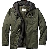 Legendary Whitetails Men's Casual Coat with Hood Waxed Cotton Water Resistant