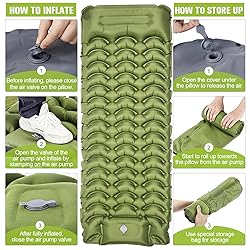 GLMNES Sleeping Pad, Ultralight Inflatable Sleeping