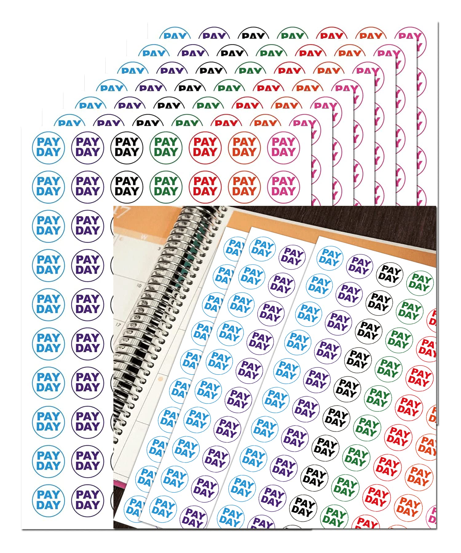 700 Pcs Pay Day Planner Stickers Dot Labels 3/4 Inch Daily Payday Planner Calendar Organizer Stickers Tracking Pay Reminder Labels for Scrapbooking Crafting Planners & Journals