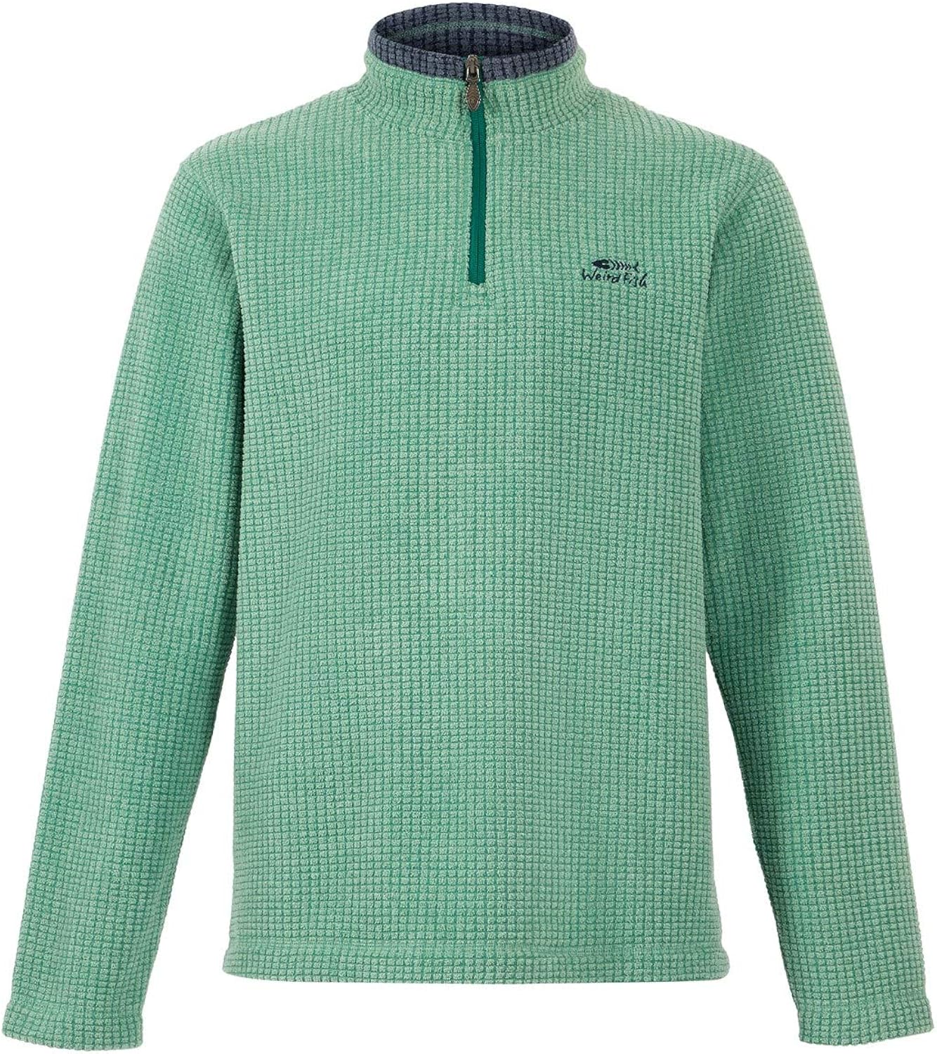 Weird Fish Newark 1/4 Zip Grid Fleece Frosty Spruce Size XL at Amazon