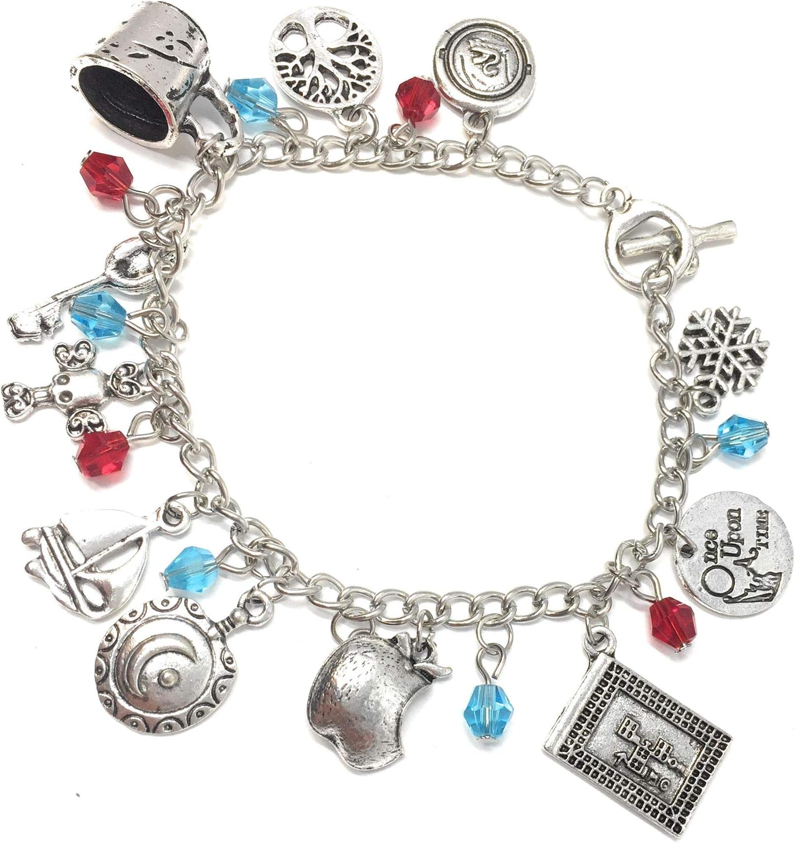 Amazing Once Upon A TIME 11 Charm Bracelet - SWAN, Rumbelle, Regina, Snow White