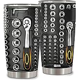 WAZONE Mechanic Tools Box Tumbler Cup Motivational Love Funny Gifts For Dad Husband Men Vacuum Insulated Travel Mug With Lid 20oz Stainless Steel Gift Birthday Christmas Presents