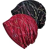 WULIQIUQIU Lace Chemo Beanie Hat for Women Turban Cancer Cap Slouchy Hat