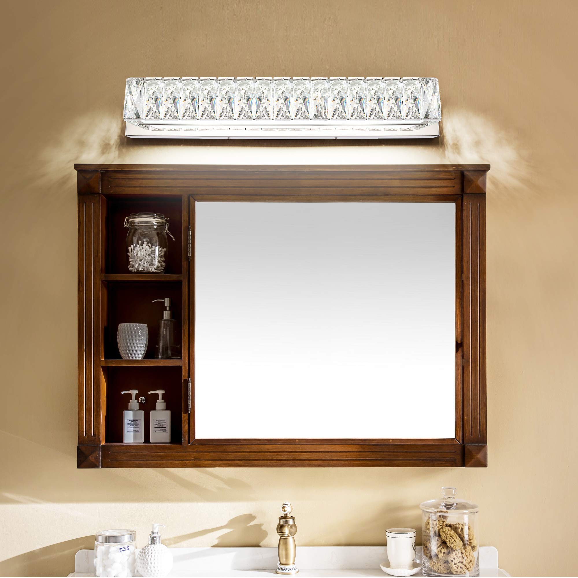 ZUZITO Crystal Bathroom Vanity Lighting Fixtures 7500 Modern LED Vanity