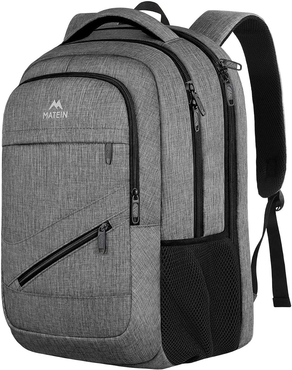 MATEIN 17 Inch Laptop Backpack Water Resistant Anti Theft TSA USB Port Grey