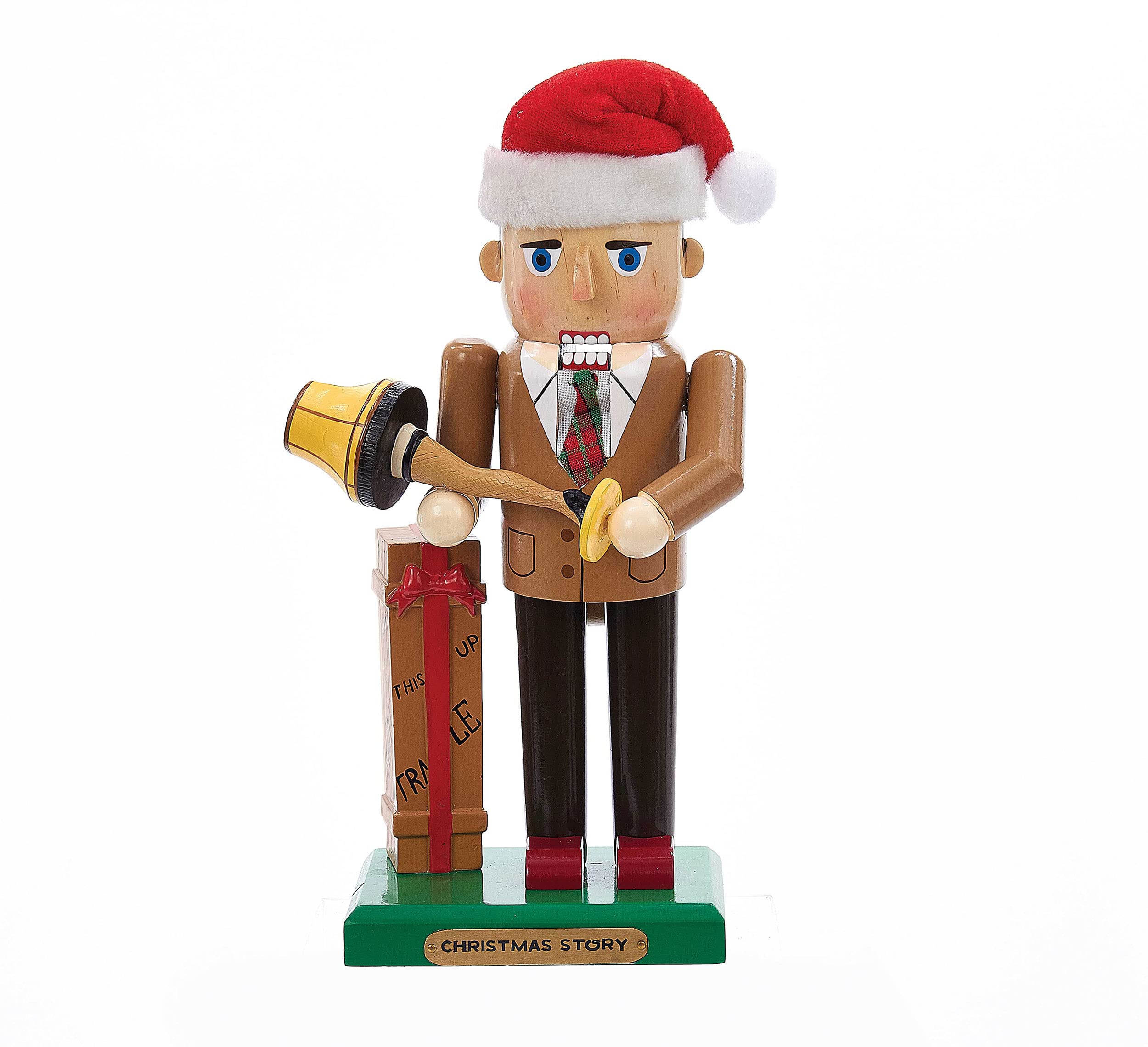 View 1 of ***BROKEN PIECE AS PICTURED***Kurt Adler 11" A Christmas Story Mr. Parker with Leg Lamp Nutcracker***BROKEN PIECE AS PICTURED***