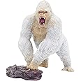 Gorilla King Kong Toys Realistic Rock Action Figure Rampage Gorilla Fight Mode Ape Solid Wild Animal Figurines for Role Playing Story Telling Toy and Christmas Birthday Gift for Kids