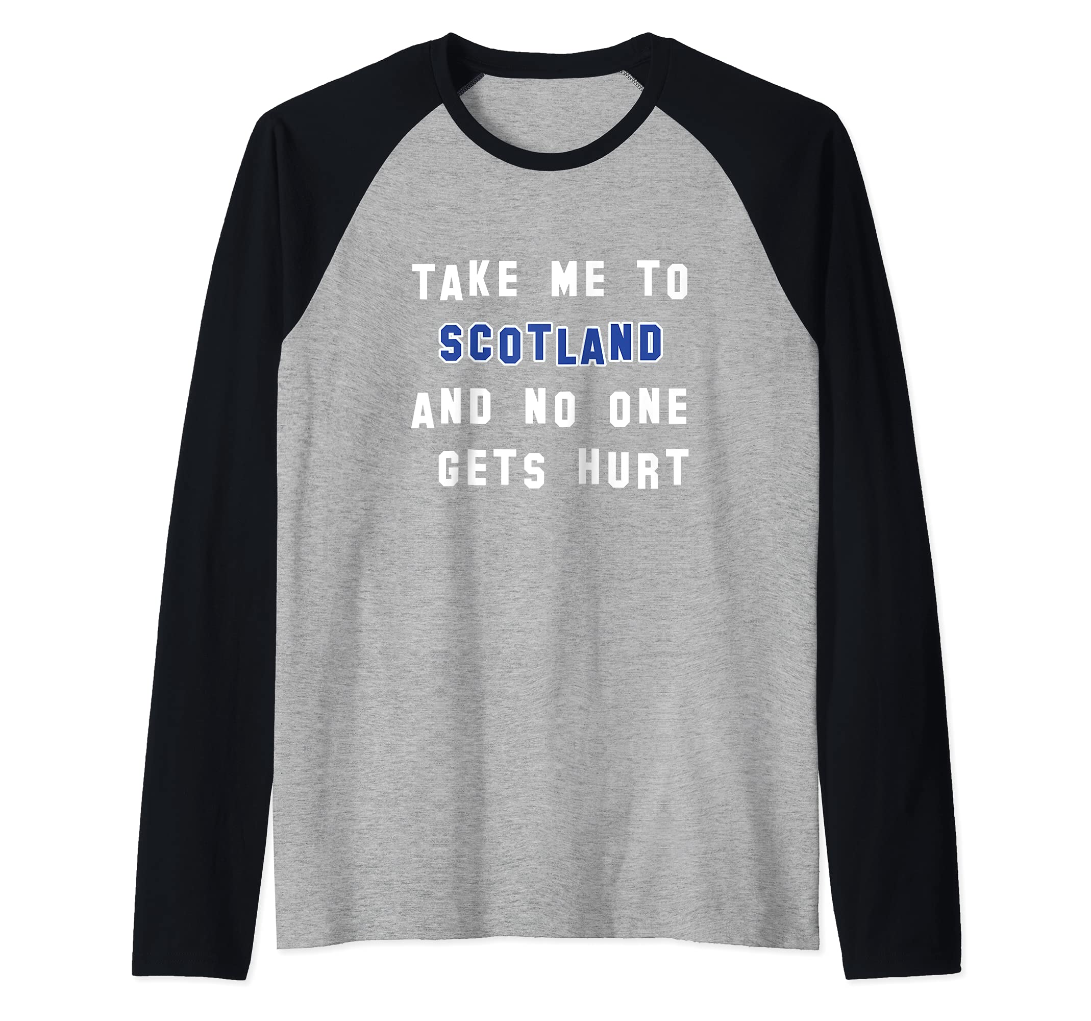 Take me to Scotland Raglan Baseball Tee