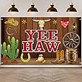 Western Banner Backdrop, Yee Haw Party Decorations, Western & Cowboy Themed Birthday Party Supplies, Wild West Baby Shower Poster Background, Photo Booth Props