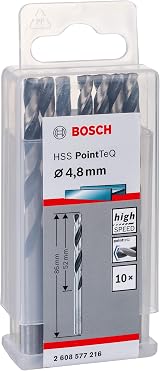 Bosch PointTeQ HSS Twist Drill Bit 4.8 x 52 x 86 mm 10pc view 3