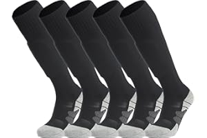 APTESOL Knee High Soccer Socks (1/3/5 Pair) Team Sport Cushion Athletic Socks for Kids Youth Adult